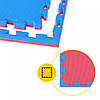 Мат-пазл (ластівчин хвіст) 4FIZJO Mat Puzzle EVA 100 x 100 x 4 см 4FJ0169 Blue/Red Poland, фото 7