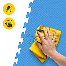 Мат-пазл (ластівчин хвіст) 4FIZJO Mat Puzzle EVA 100 x 100 x 4 см 4FJ0169 Blue/Red Poland, фото 4