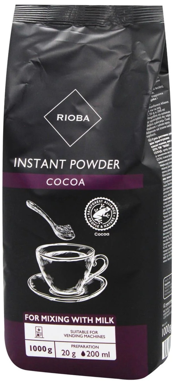 Какао Rioba розчинне у молоці 1кг, Угорщина (оновлений дизайн упаковки), фото 1