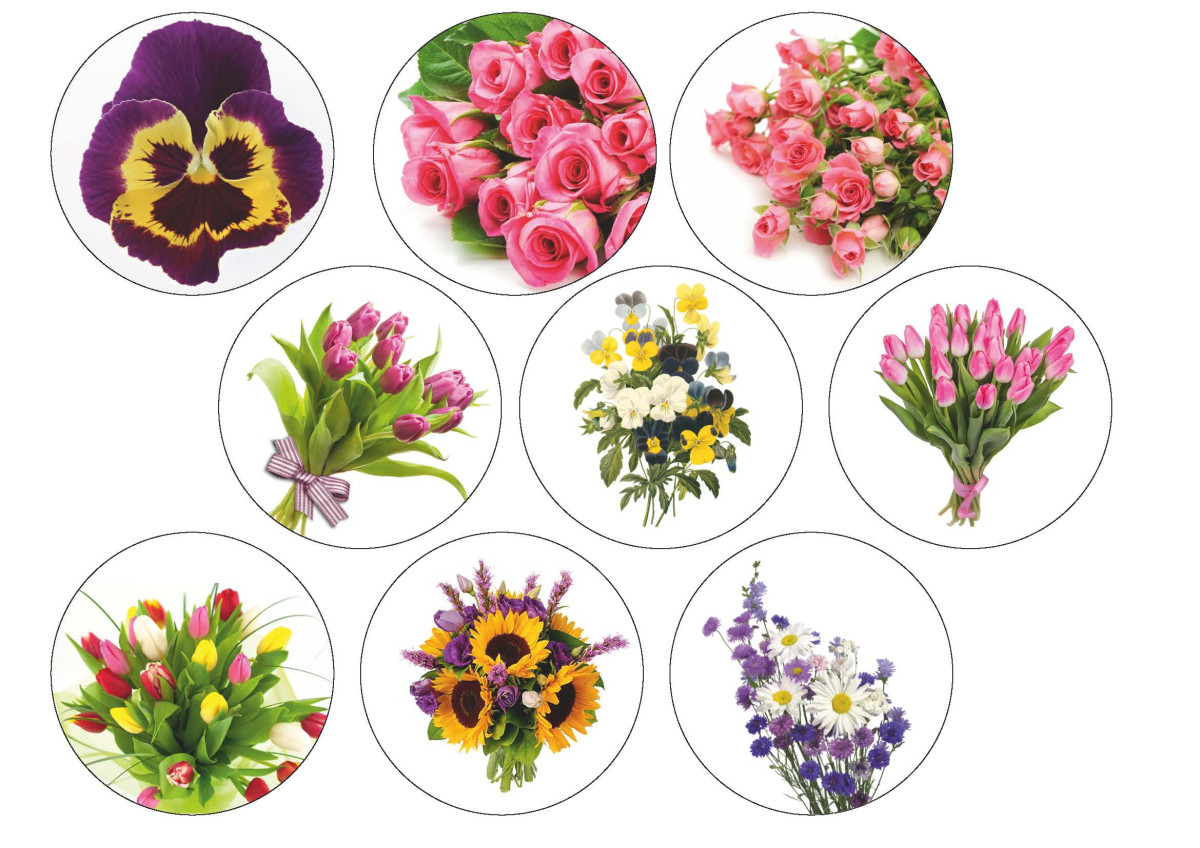 Вафельна картинка Квіти 2