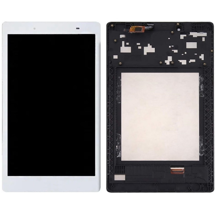 Дисплей Lenovo Tab 2 A8-50F /A8-50LC /TB3-850F Tab 3 білий, з рамкою чорного кольору, фото 1