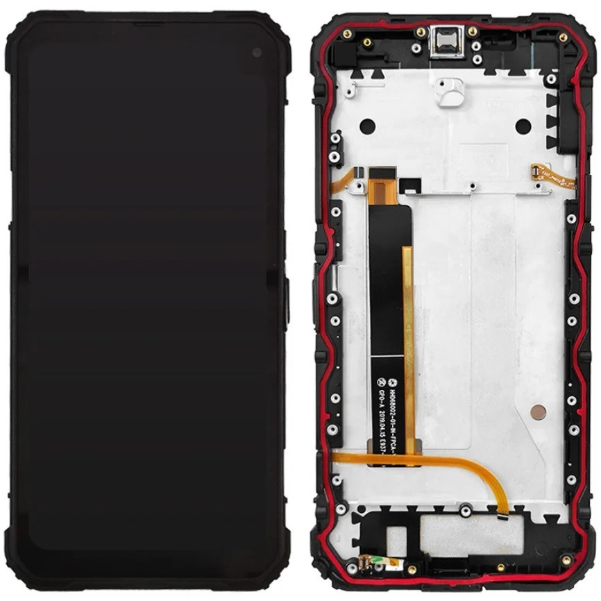 Дисплей Blackview BV6100 чорний, оригінал PRC, з рамкою, без сканера відбитка пальця, фото 1