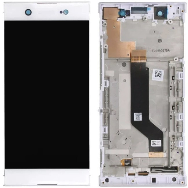 Дисплей Sony G3212 Xperia XA1 Ultra Dual /G3221 /G3223 /G3226 білий, з рамкою, фото 1
