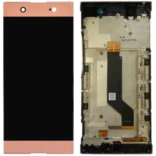 Дисплей Sony G3212 Xperia XA1 Ultra Dual /G3221 /G3223 /G3226 рожевий, з рамкою, фото 1