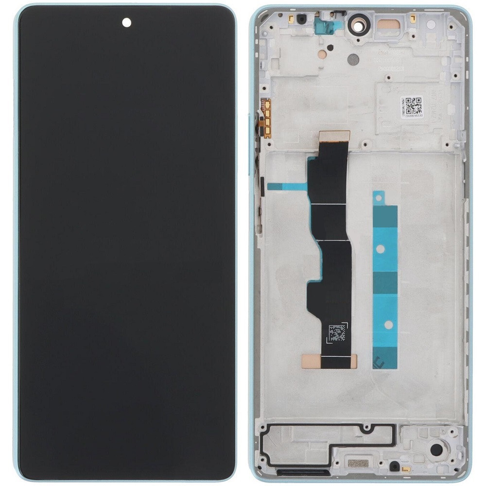 Дисплей Xiaomi Redmi Note 13 5G чорний, TFT, з рамкою синього кольору, Ocean Teal, фото 1