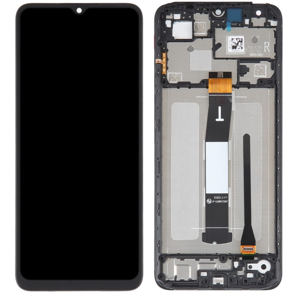 Дисплей Xiaomi Redmi 12C /Redmi 11A /Poco C55 чорний, оригінал PRC, з рамкою, фото 1