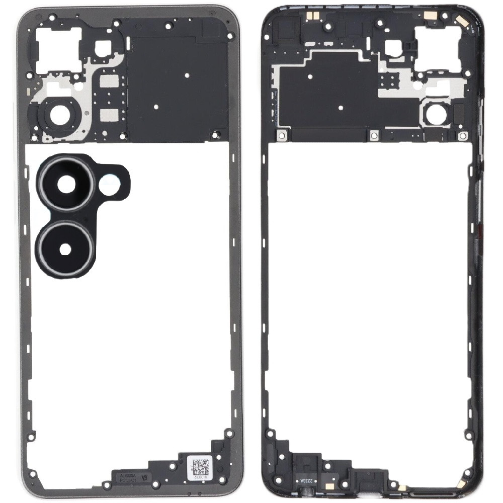 Рамка корпусу Realme 10 4G золотиста, White + скло камери