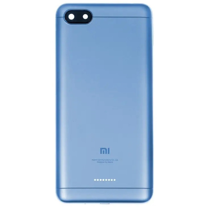 Задня кришка Xiaomi Redmi 6A 2 /16 Gb, Global version, на 1 Sim-карту синя + скло камери