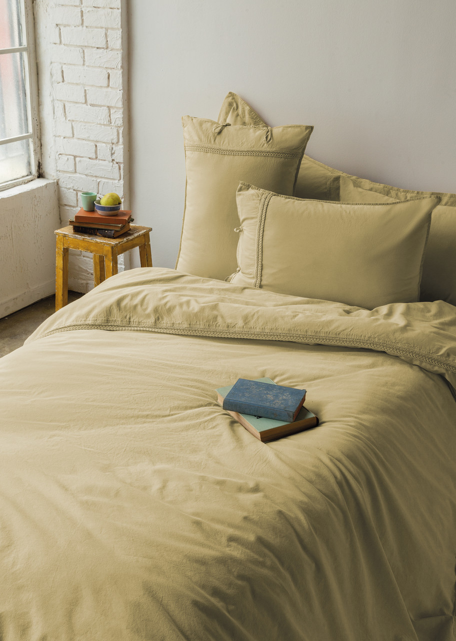 Постільна Білизна поплін Issimo Home Frill Poplin Saphrone двоспальний євро 200х220см, фото 1