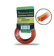 Косильна струна для тримера 3 мм 15 м армований Квадрат Epoxide Pro