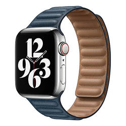 Ремінець Apple Watch 38/40mm Leather Link Baltic Blue