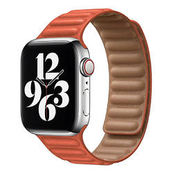 Ремінець Apple Watch 38/40mm Leather Link Orange