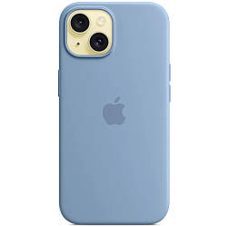 Силіконовий чохол iPhone 15 Apple Silicone Case with MagSafe (анімація) - Winter Blue