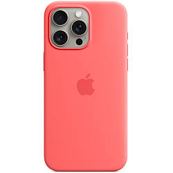 Силіконовий чохол iPhone 15 Pro Max Apple Silicone Case with MagSafe (анімація) - Guava