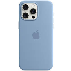Силіконовий чохол iPhone 15 Pro Max Apple Silicone Case with MagSafe (анімація) - Winter Blue