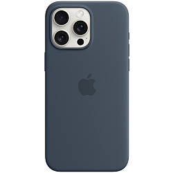 Силіконовий чохол iPhone 15 Pro Apple Silicone Case with MagSafe (анімація) - Storm Blue