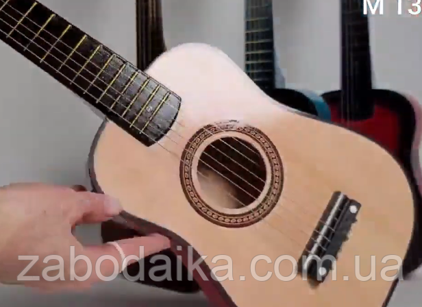 Дитяча гітара дерев'яна, класична, 6- струнна, гітара іграшкова Укулеле струнна, фото 1
