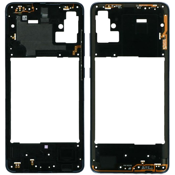 Рамка корпусу Samsung A515 Galaxy A51 чорна, Prism Crush Black