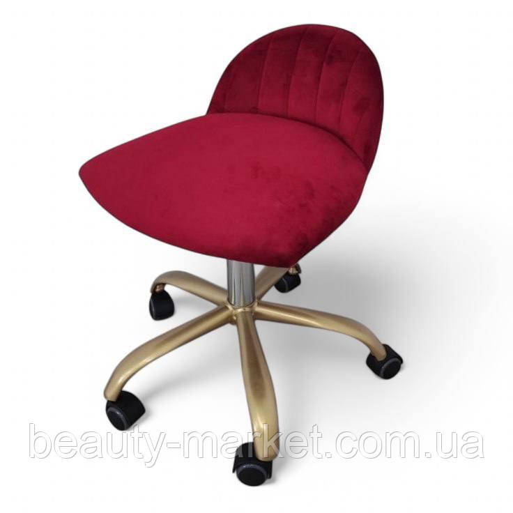 Стільчик для педикюру Rior velor Gold