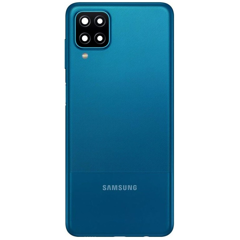 Задня кришка Samsung A125 Galaxy A12 /A127 синя + скло камери