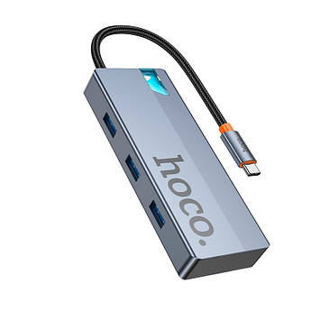 Хаб Hoco 5в1 Type-C to (3*USB3.0 + 4K HDTV  + Type-C) WOW HB50