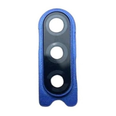 Скло камери Samsung A207 Galaxy A20s з рамкою синього кольору, фото 1