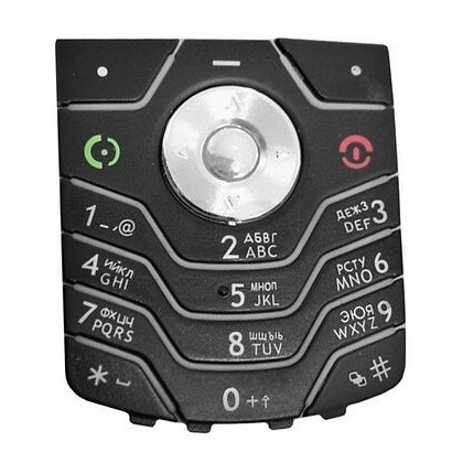 Клавіатура Motorola L6, чорна, з російськими літерами