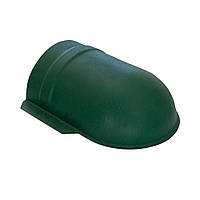 Заглушка (закінчення) конька напівкруглого штампована, матова RAL 6005 зелений