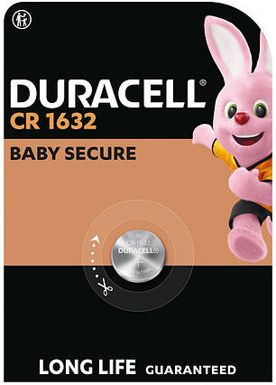 Спеціальна літієва батарейка типу «таблетка» Duracell 1632 3V, (CR1632), 1 шт. в упаковці, фото 1