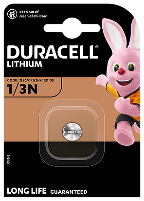 Спеціальна літієва батарейка Duracell 1/3N 3V, (2L76 / CR1 / 3N / CR11108), 1 шт. в упаковці, фото 3
