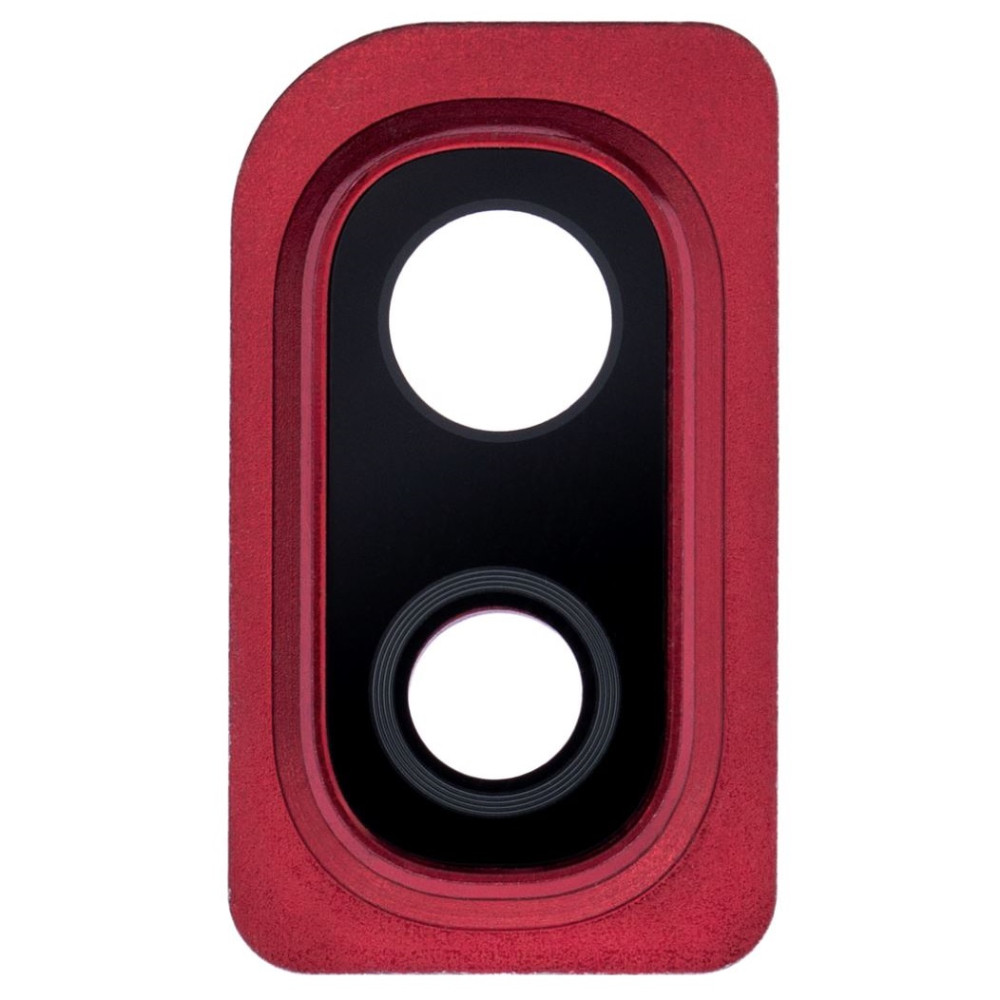 Скло камери Samsung A105 Galaxy A10 /A202 /A205 /A305 /A405 з рамкою червоного кольору, фото 1