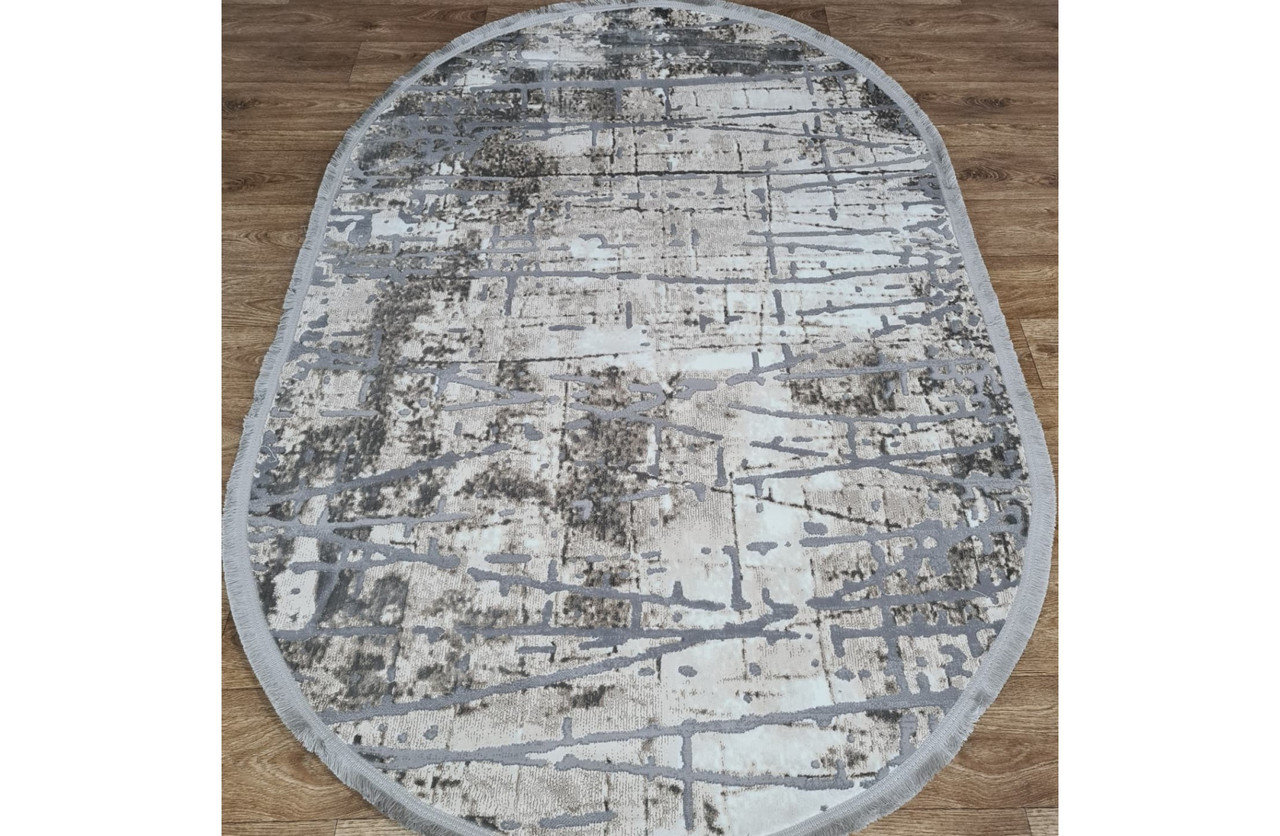 Килим 0.78х1.50 Овал LUXURY 06189A GREY / GREY, фото 1