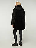 Стильна жіноча стьобана подовжена   зимова Куртка-трансформер- ''Дієго'', фото 3