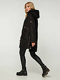 Стильна жіноча стьобана подовжена   зимова Куртка-трансформер- ''Дієго'', фото 4