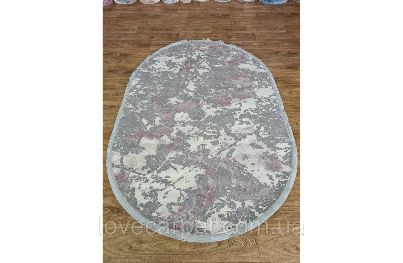 Килим 0.78х1.50 Овал LUXURY 05917A LILAC / LILAC, фото 1