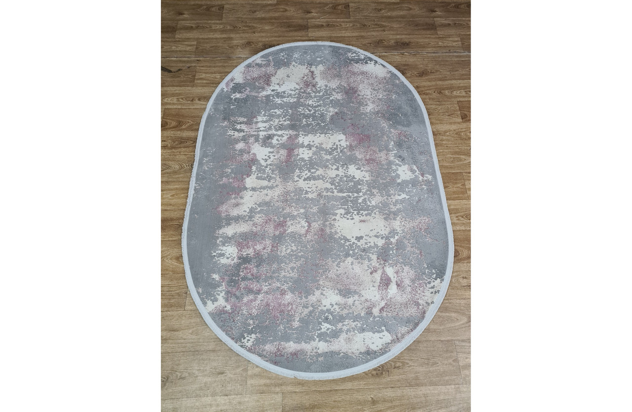 Килим 0.78х1.50 Овал LUXURY 06185A LILAC / D.GREY HB, фото 1