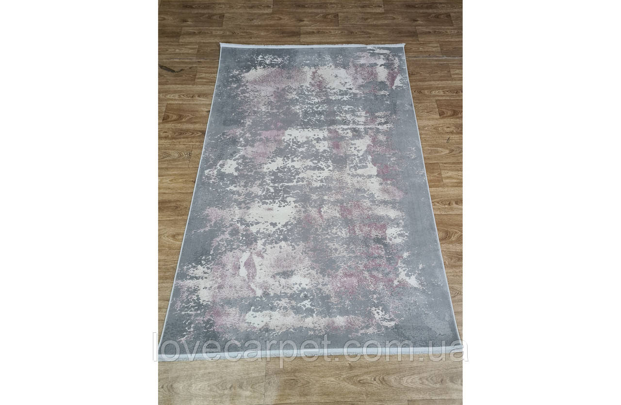 Килим 0.78х1.50 Прямий LUXURY 06185A LILAC / D.GREY HB