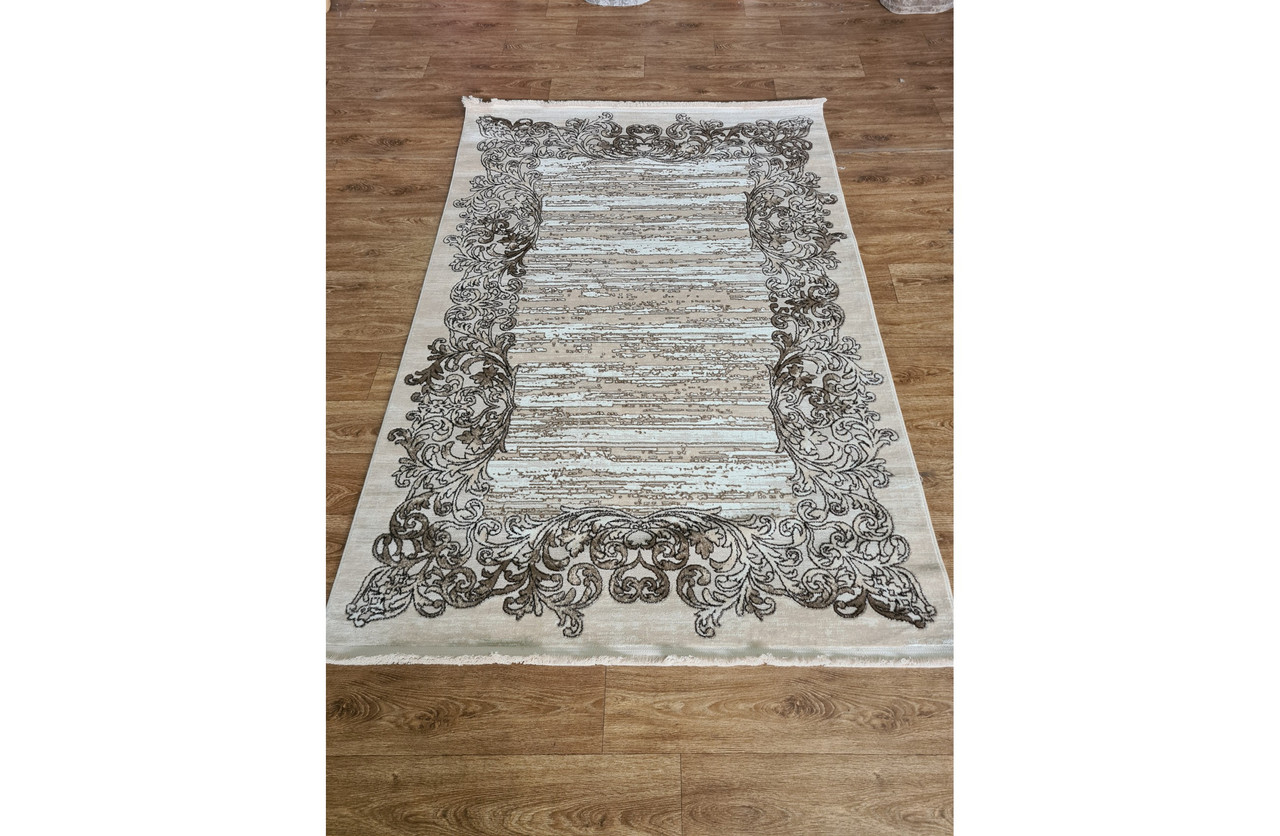 Килим 0.78х1.50 Прямий PRESTIGE 06115N CREAM HB / D.BEIGE, фото 1