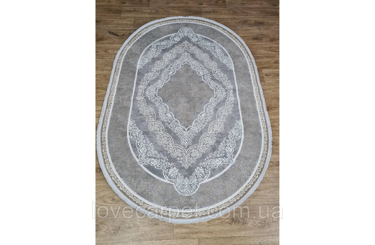 Килим 0.78х1.50 Овал LUXURY 05986D D.GREY HB / VIZON, фото 1