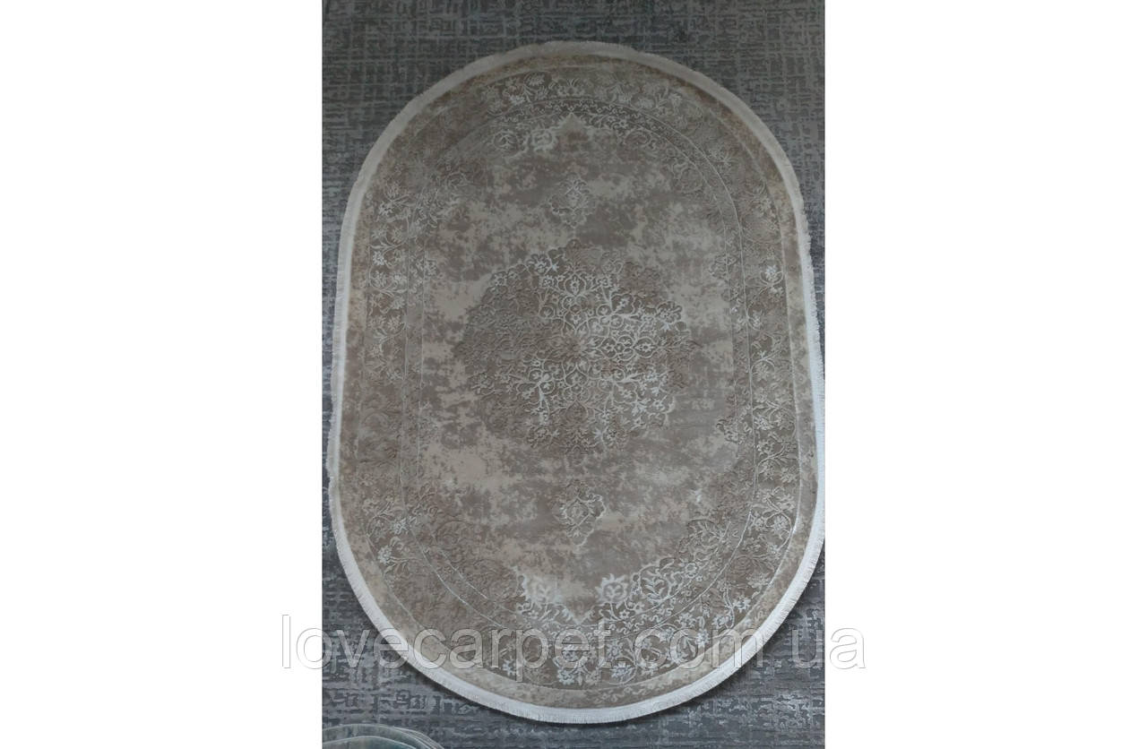 Килим 0.60х1.00 Овал ODESSA 08126H P.BROWN / POLY. BEIGE