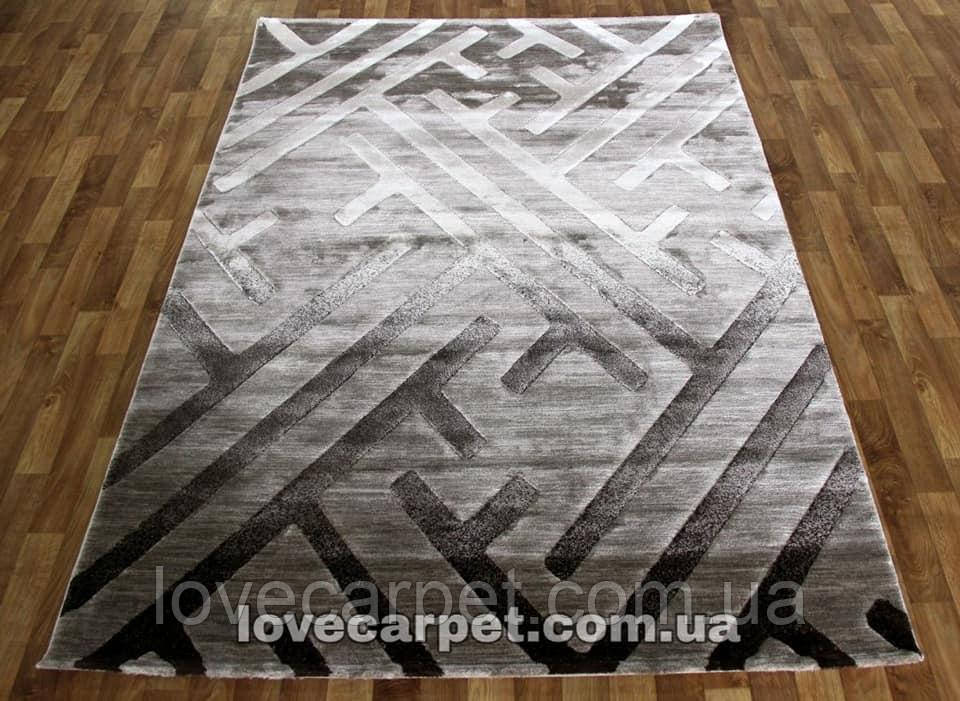 Килим 0.80х1.80 овал LOW_CANYON 116BA BROWN/CREAM, фото 1