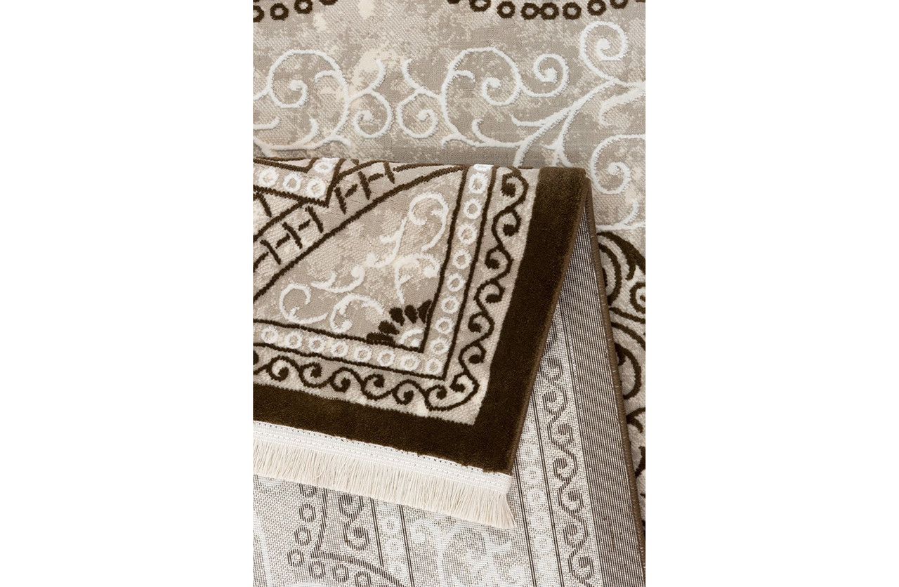 Килим 0.60х1.00 Овал TEMPO 135ZB C. POLY. IVORY / BROWN, фото 1