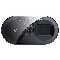 Бездротовий зарядний пристрій Baseus Simple 2 in1 Wireless Charger Pro для iPhone/Airpods Pro Прозорий