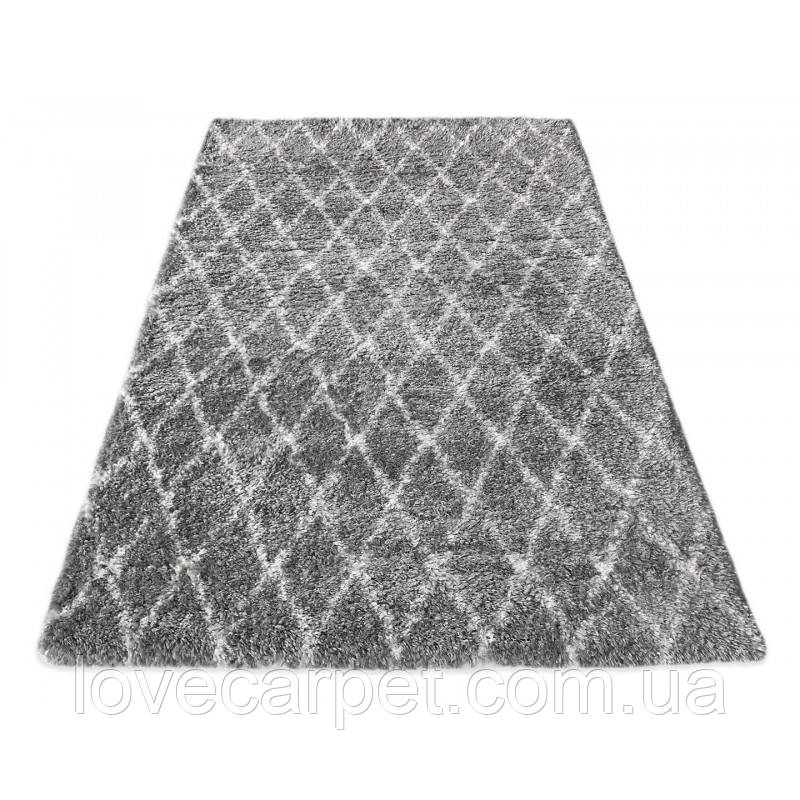 Килим сучасний прямокутник Quattro 3507A lgrey bone