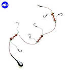 Оснащений монтаж «Гірлянда шість гачків» (вантаж «Крапля» 20g, 30g, 35g, 45g, 60g, 80g)