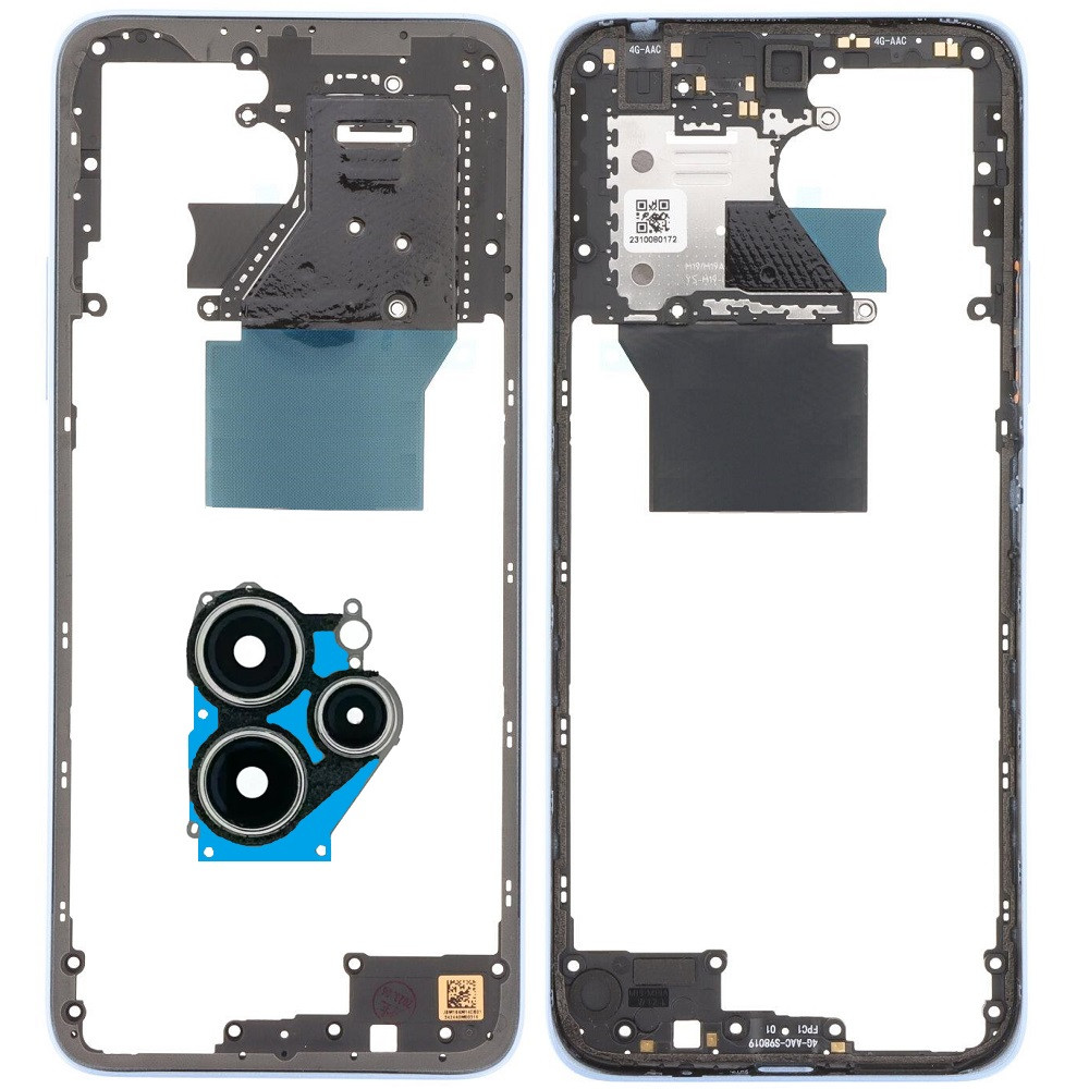Рамка корпусу Xiaomi Redmi 12 блакитна, Sky Blue + скло камери