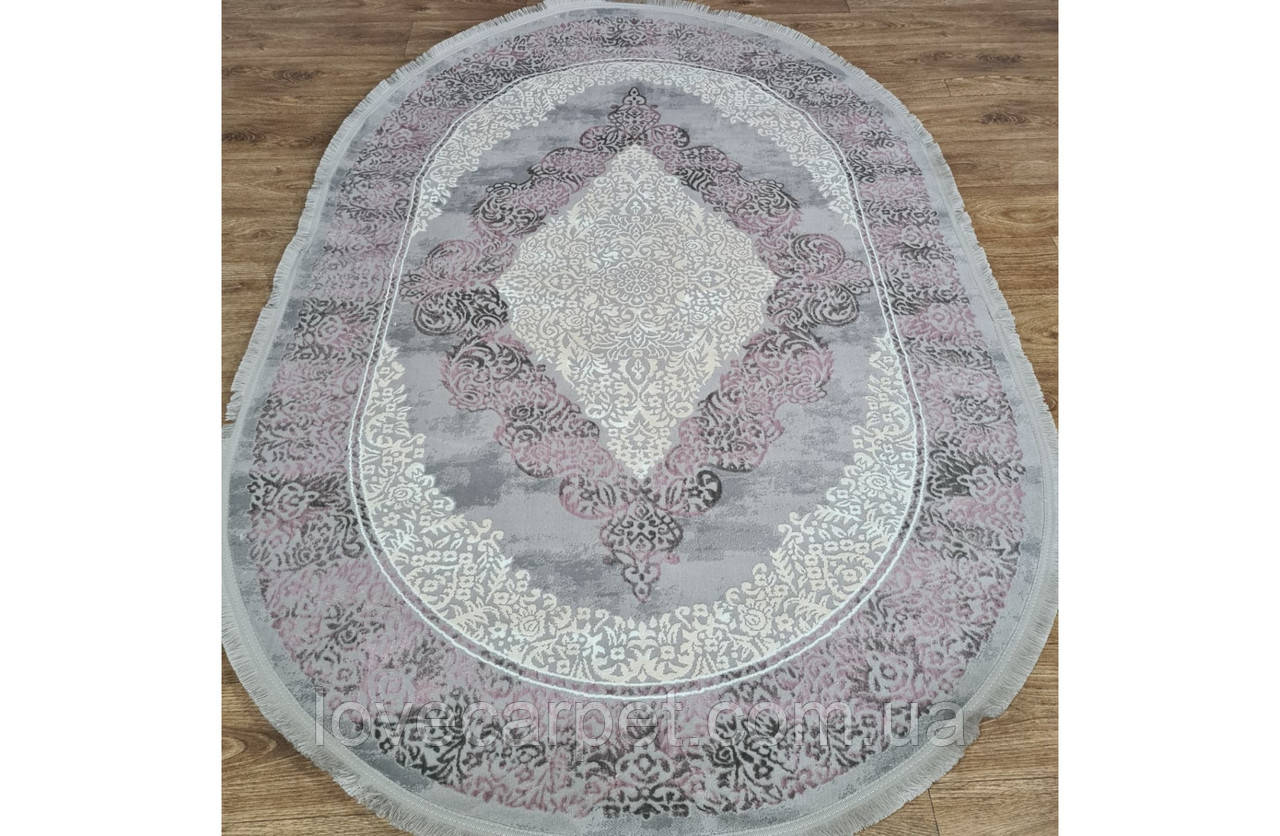 Килим 0.78х1.50 Овал LUXURY 05974C CREAM / LILAC, фото 1
