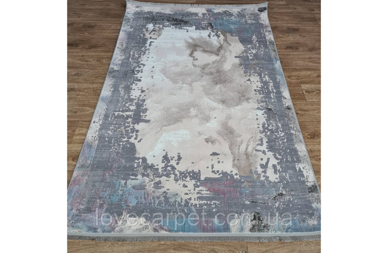 Килим 0.78х1.50 Прямий LUXURY 06186A BLUE / LILAC, фото 1