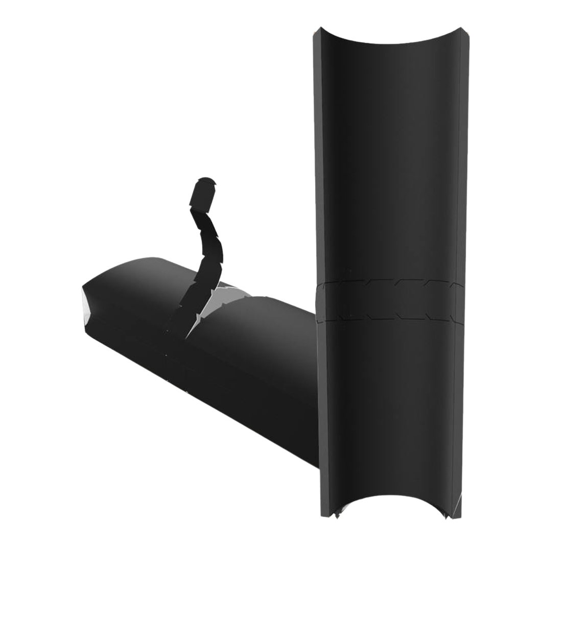 Лаваш Ролл MIDI чорний для шаурми, буріто, хот-догів, 222×31×76 мм, 50 шт