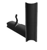 Лаваш Ролл MIDI чорний для шаурми, буріто, хот-догів, 222×31×76 мм, 50 шт